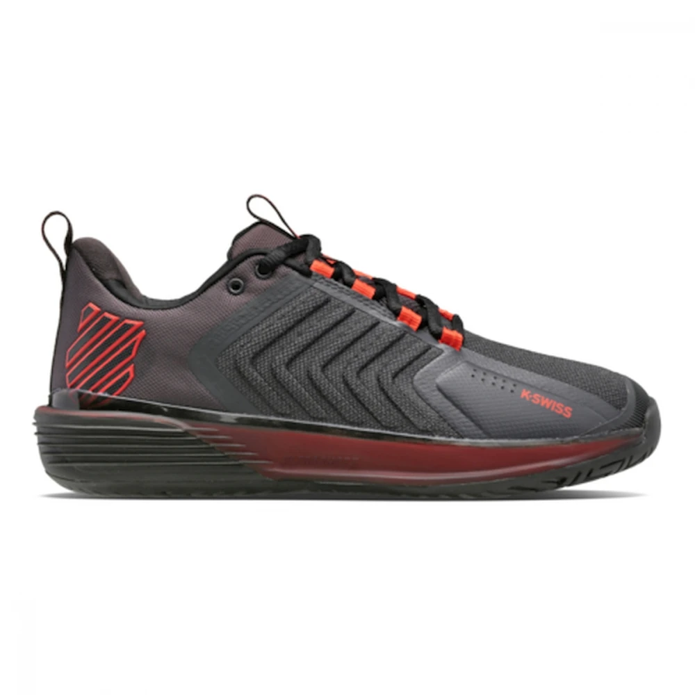 K-Swiss Men’s Ultrashot 3 Tennis Shoes (Asphalt/Jet Black/Spicy Orange) 1 K-Swiss Men’s Ultrashot 3 Tennis Shoes (Asphalt/Jet Black/Spicy Orange)