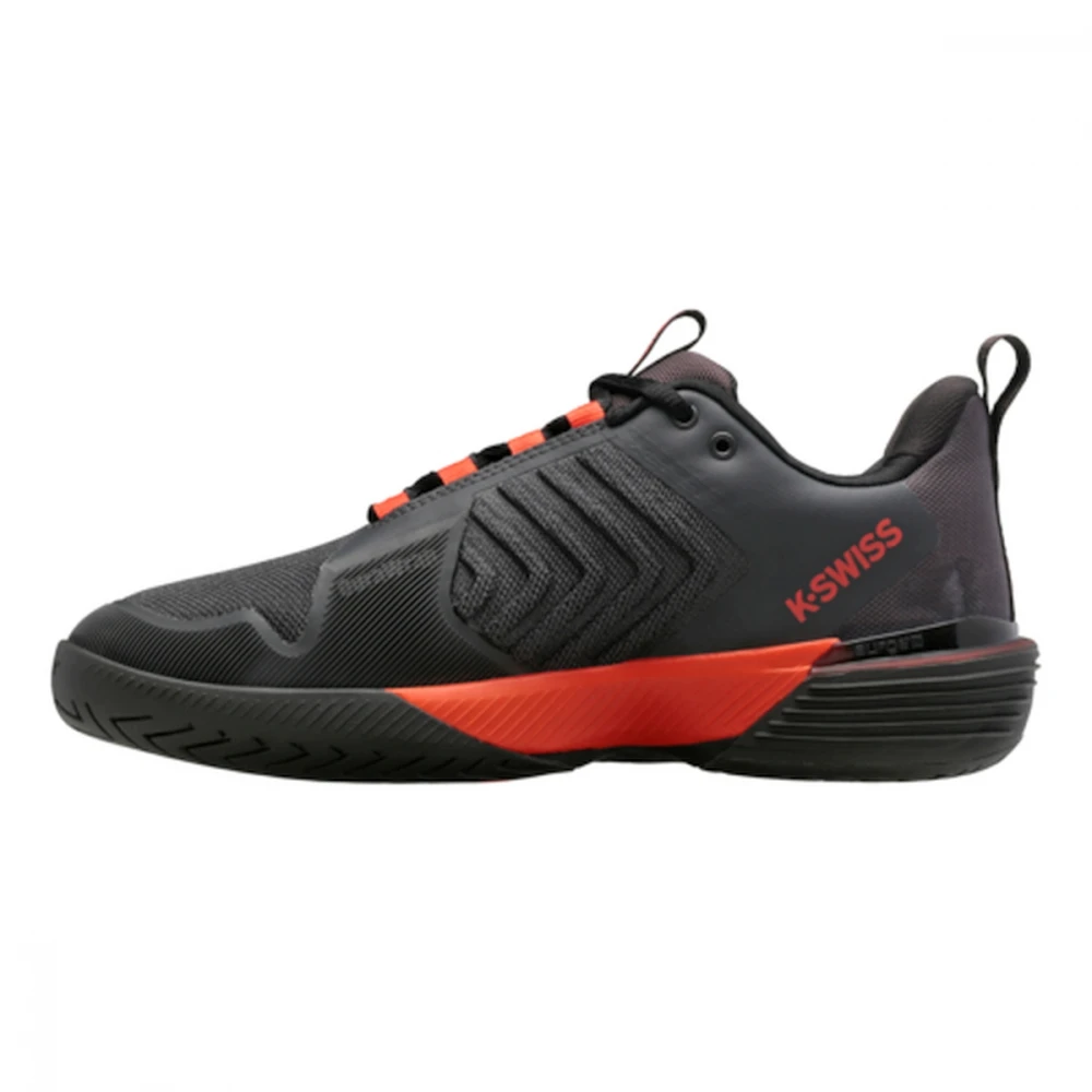 K-Swiss Men’s Ultrashot 3 Tennis Shoes (Asphalt/Jet Black/Spicy Orange) 2 K-Swiss Men’s Ultrashot 3 Tennis Shoes (Asphalt/Jet Black/Spicy Orange) - Image 2
