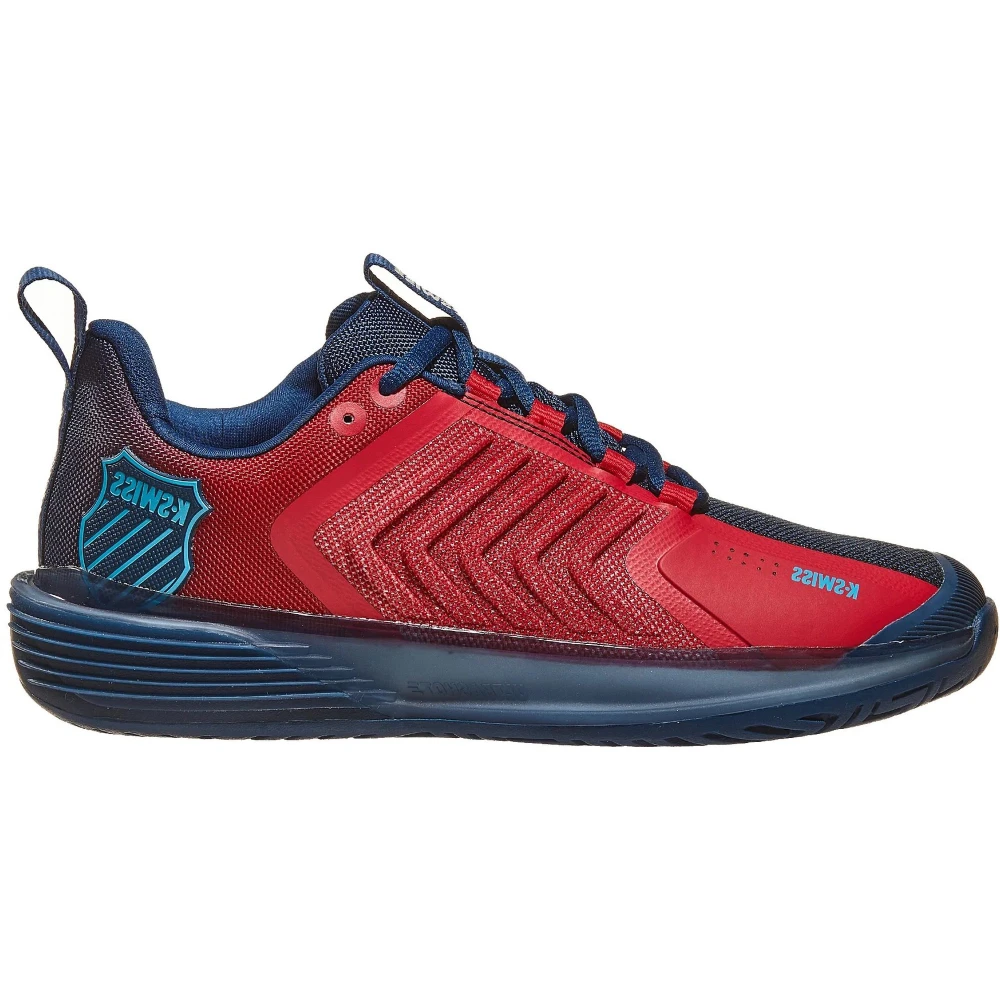 K-Swiss Men’s Ultrashot 3 Tennis Shoes (Lollipop/Blue Opal/Blanc De Blanc) 1 K-Swiss Men’s Ultrashot 3 Tennis Shoes (Lollipop/Blue Opal/Blanc De Blanc)