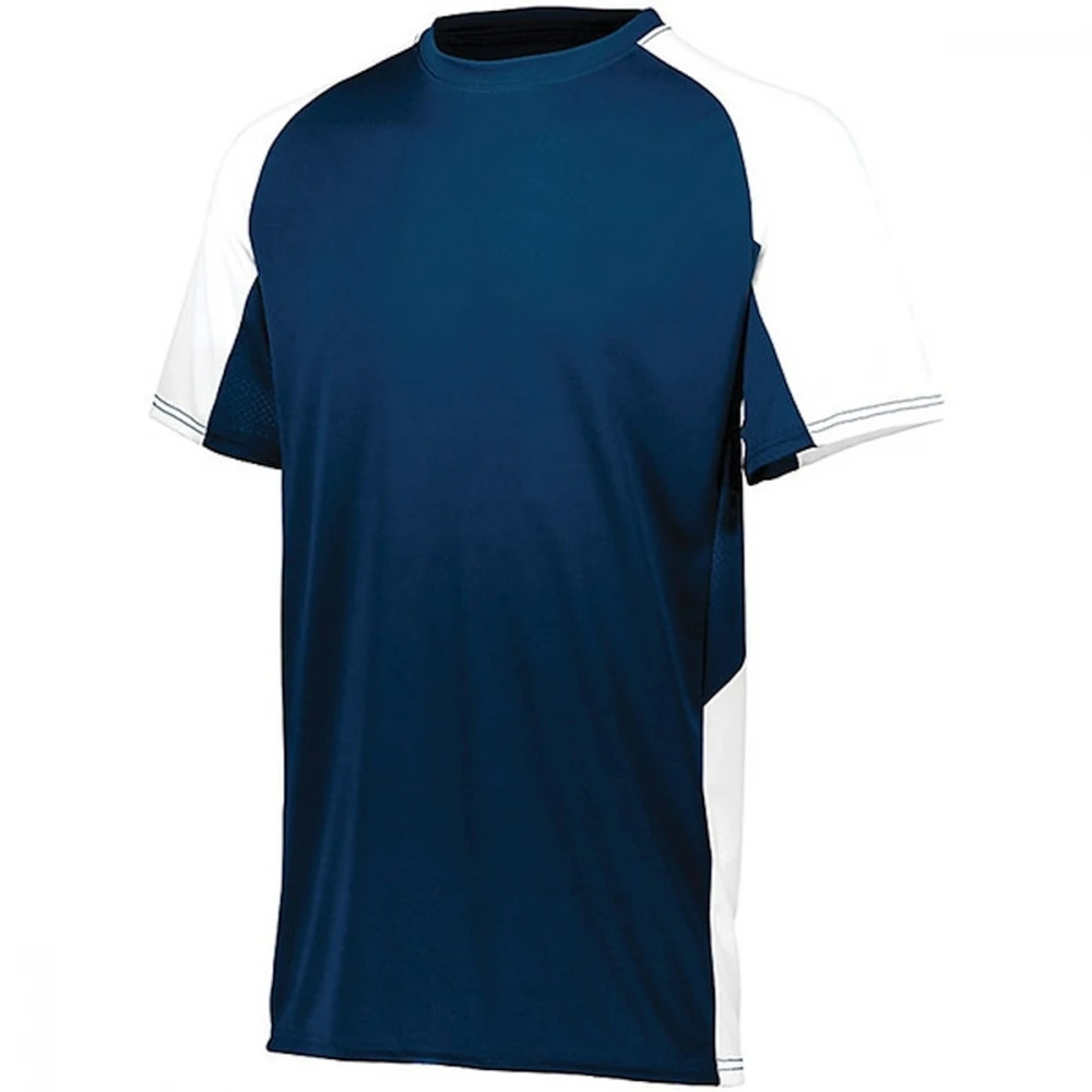 Augusta Men’s Cutter Crew Neck Tennis Shirt (Navy/White)