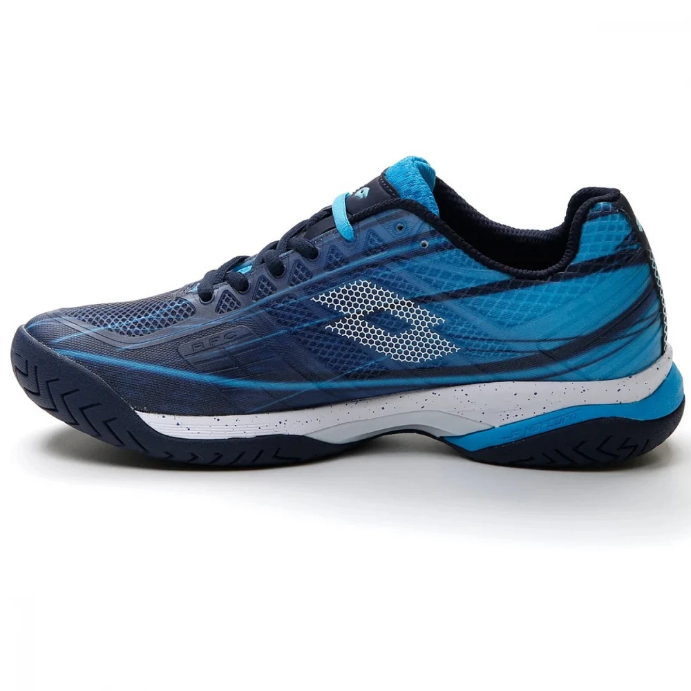Lotto Men’s Mirage 300 II Speed Tennis Shoes (Navy Blue/White/Blue Ocean) 2 Lotto Men’s Mirage 300 II Speed Tennis Shoes (Navy Blue/White/Blue Ocean) - Image 2