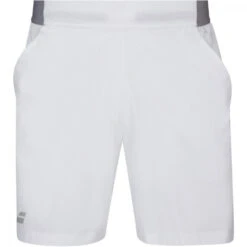 Babolat Men’s Compete Tennis Shorts W/ 7 Inch Inseam & Performance Polyester (White/White)