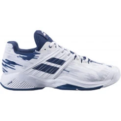Babolat Men’s Propulse Fury All Court Tennis Shoes (White/Estate Blue)