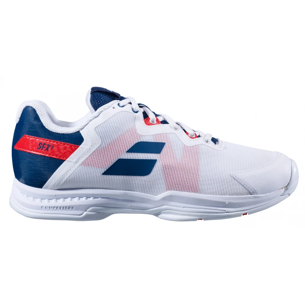 Babolat Men’s SFX 3 All Court Tennis Shoes (White/Estate Blue)
