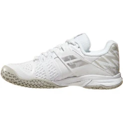 Babolat Junior Propulse Wimbledon All Court Tennis Shoes (White/Silver) -Sports Gear 33S23553 1019 Babolat Junior Propulse Wimbledon All Court Tennis Shoes WhiteSilver b 1000 1000