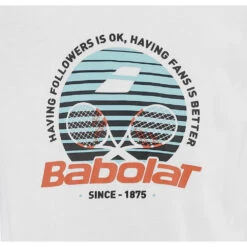 Babolat Boy’s Exercise Cotton Tennis Message Tee (White) -Sports Gear 4BS23444 1000 Babolat Boys Exercise Cotton Tennis Message Tee White d 1000 1000