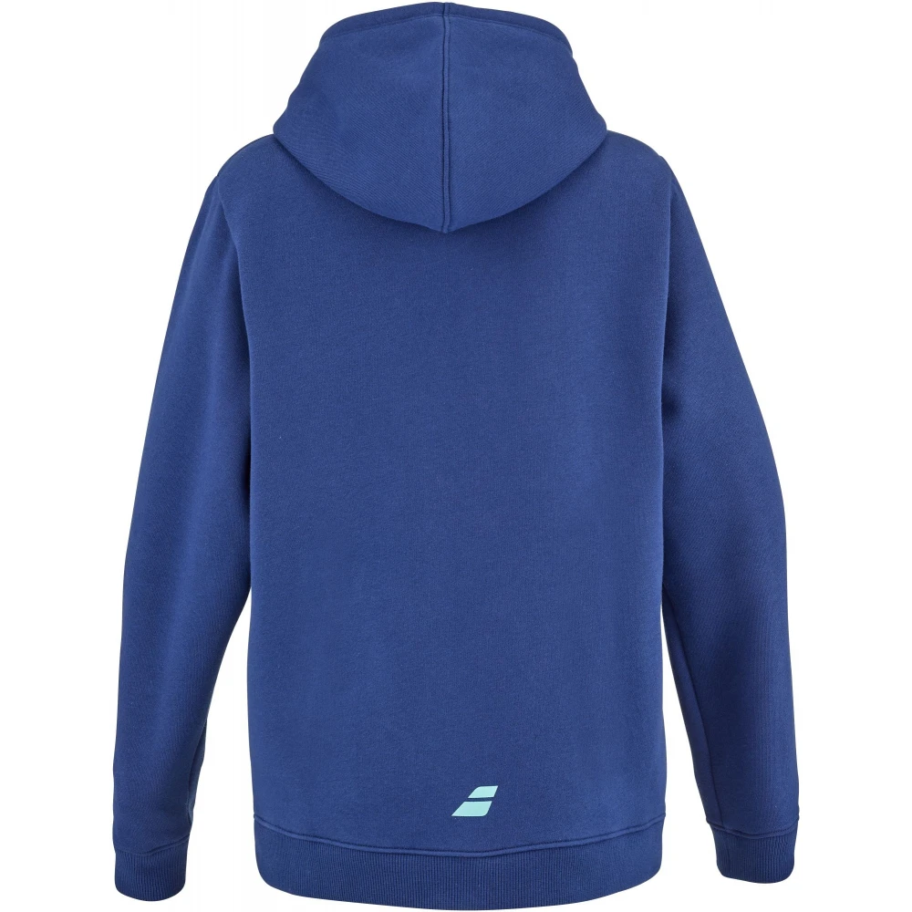 Babolat Juniors Exercise Hooded Tennis Training Sweatshirt (Estate Blue) 2 Babolat Juniors Exercise Hooded Tennis Training Sweatshirt (Estate Blue) - Image 2