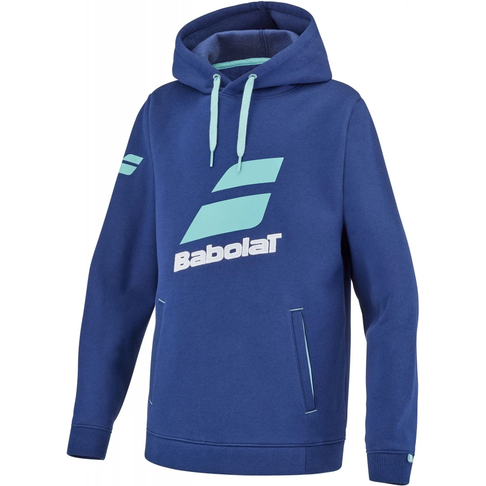 Babolat Juniors Exercise Hooded Tennis Training Sweatshirt (Estate Blue) 3 Babolat Juniors Exercise Hooded Tennis Training Sweatshirt (Estate Blue) - Image 3