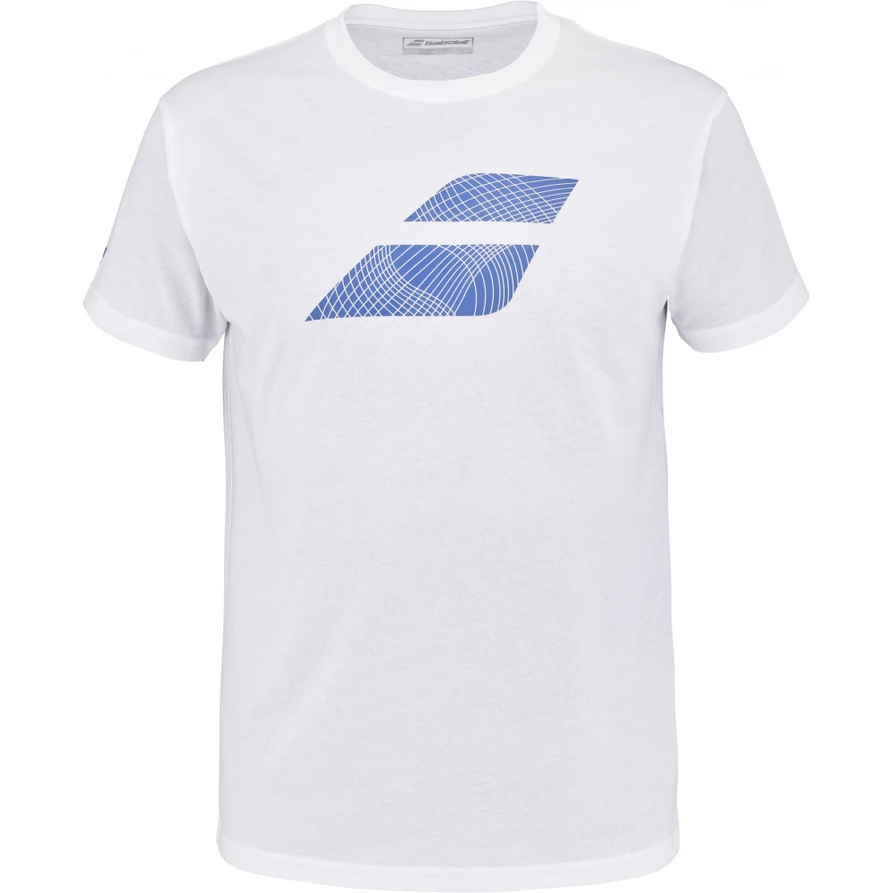 Babolat Men’s Exercise Big Flag Crew Neck Tennis Training Tee (Heather White)