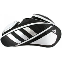 Adidas Tour 12 Racquet Tennis Bag (Black/White/Silver)