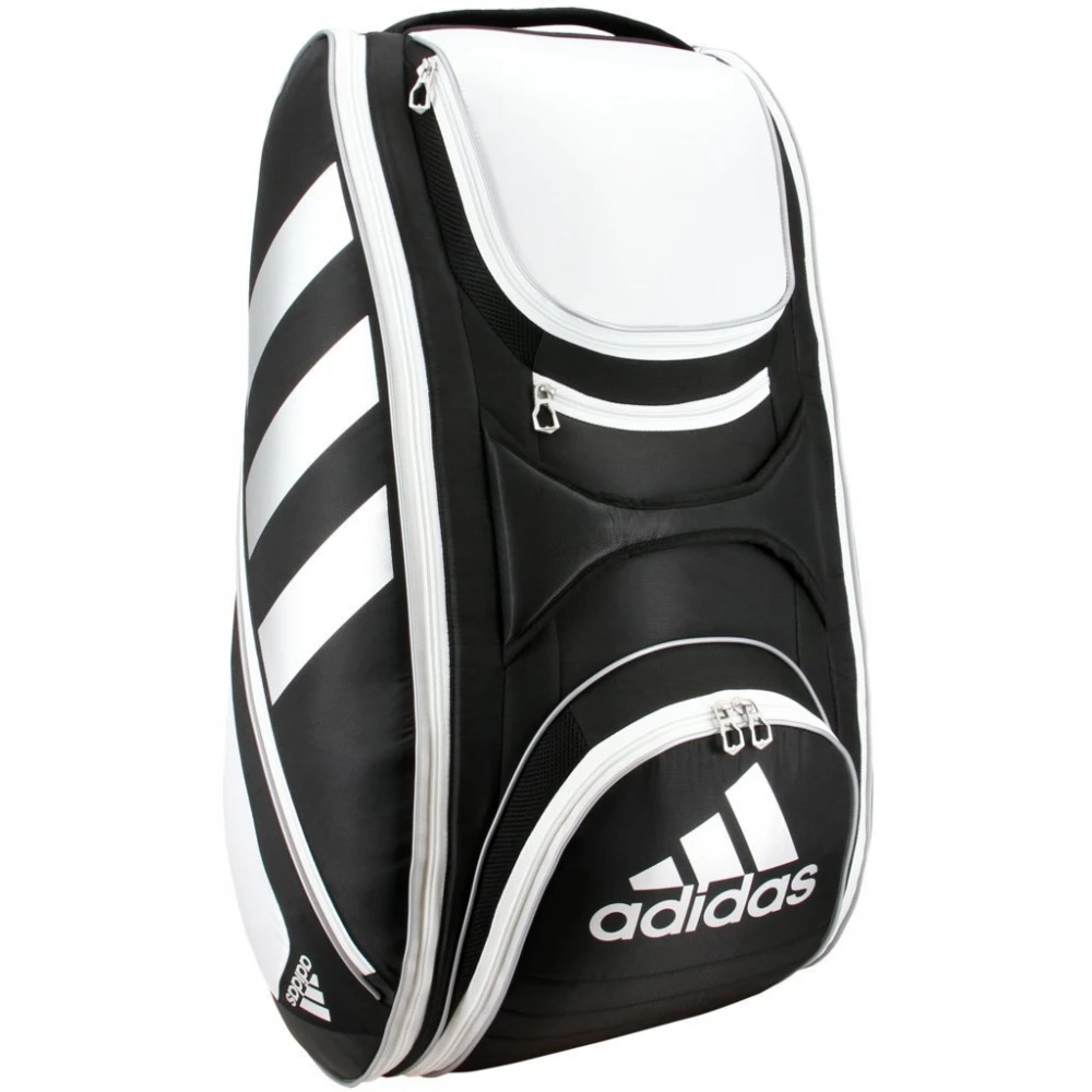 Adidas Tour 12 Racquet Tennis Bag (Black/White/Silver) 2 Adidas Tour 12 Racquet Tennis Bag (Black/White/Silver) - Image 2