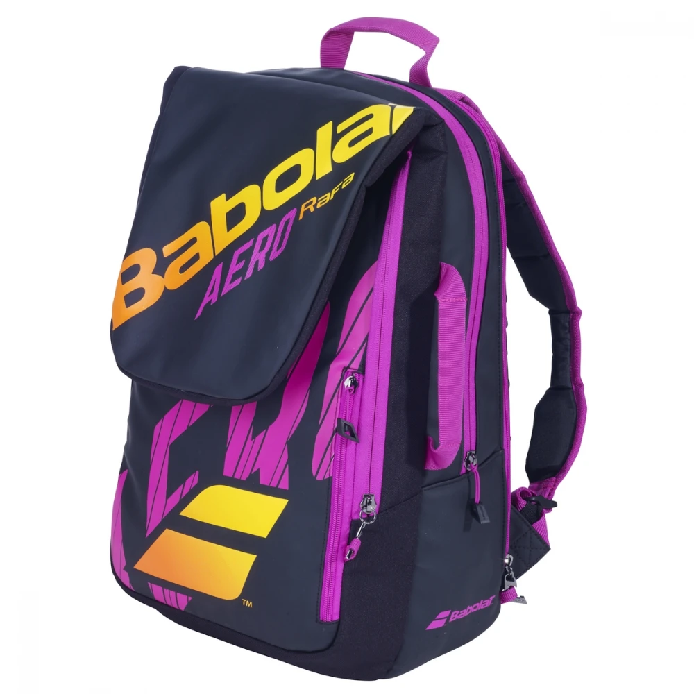 Babolat Pure Aero Rafa Tennis Backpack (Black/Orange/Purple)