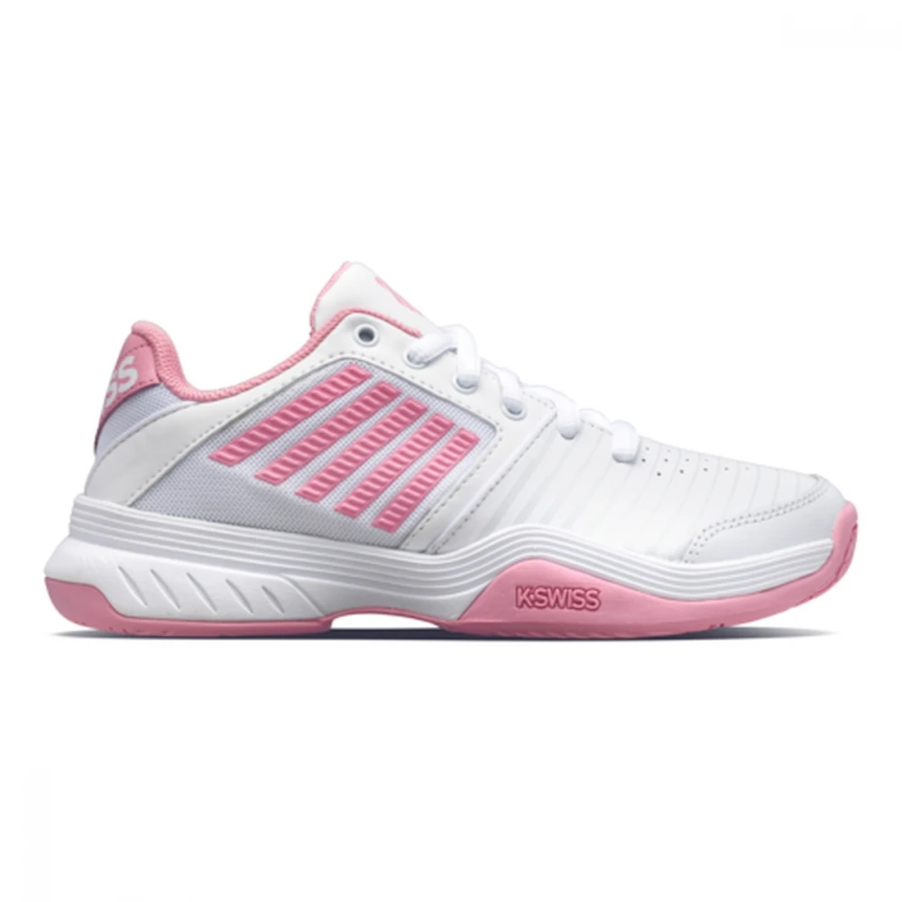 K-Swiss Women’s Court Express Tennis Shoes (White/Sea Pink)