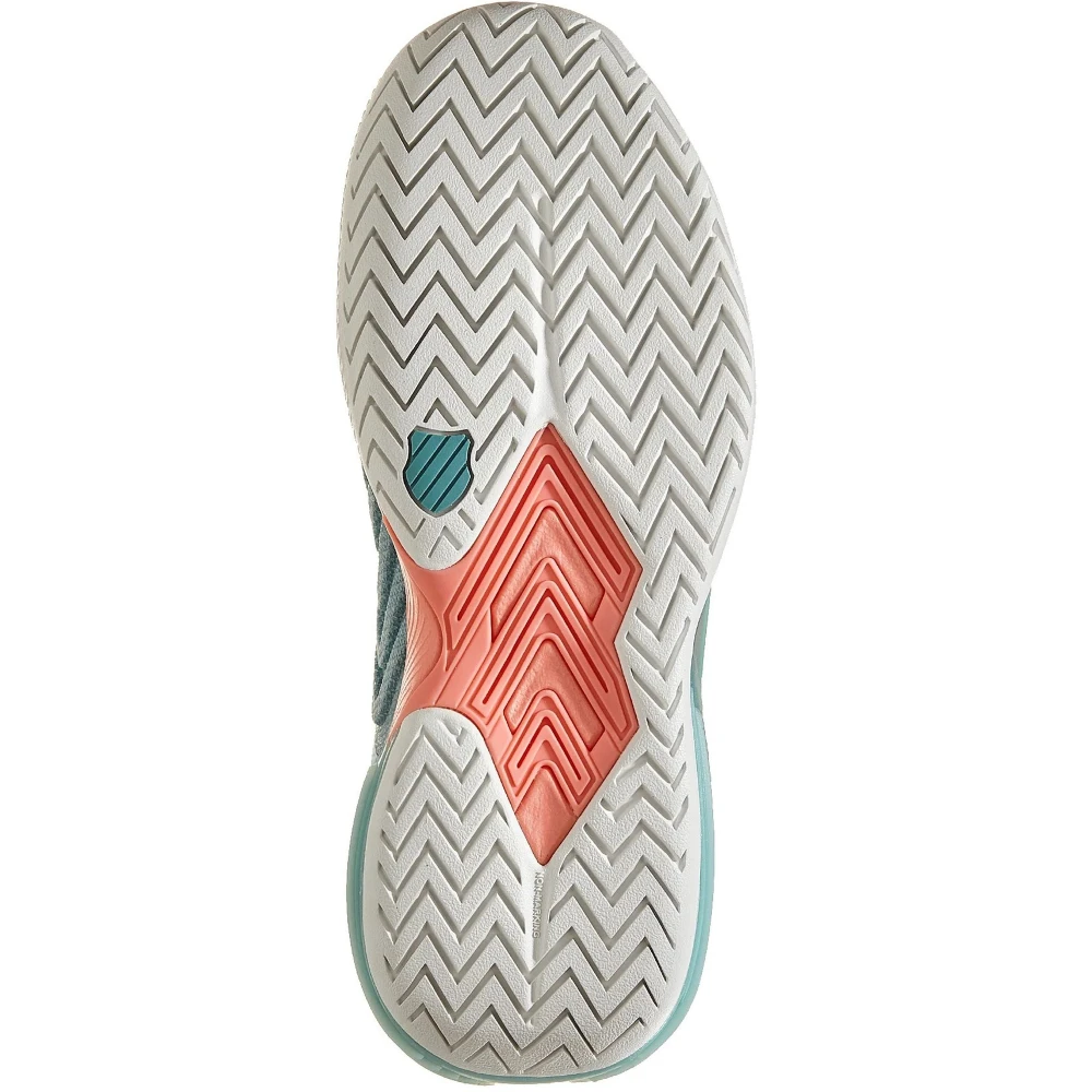 K-Swiss Women’s Ultrashot 3 Tennis Shoes (Blanc De Blanc/Nile Blue/Desert Flower) 3 K-Swiss Women’s Ultrashot 3 Tennis Shoes (Blanc De Blanc/Nile Blue/Desert Flower) - Image 3