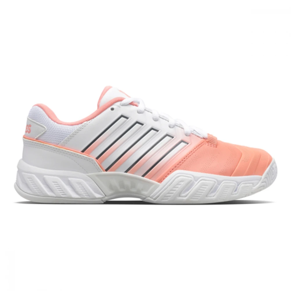 K-Swiss Women’s Bigshot Light 4 Tennis Shoes (Peach Amber/White/Asphalt)