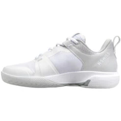 K-Swiss Men’s Ultrashot Team Tennis Shoes (White/Lunarock/Silver) -Sports Gear 97395 914 kswiss mens ultrashot team tennis shoes white lunarock silver left 1000 1000