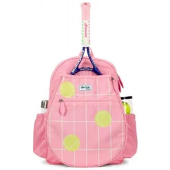 Ame & Lulu Big Love Tennis Backpack (Coral Tennis Grid)