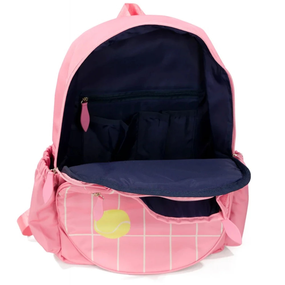 Ame & Lulu Big Love Tennis Backpack (Coral Tennis Grid) - Image 2