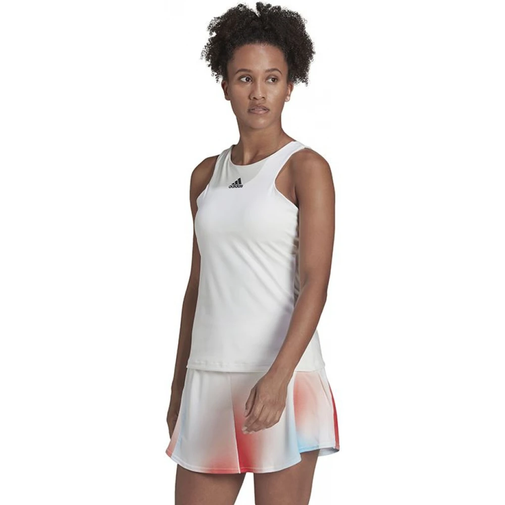 Adidas Women’s Y-Tank Tennis Tank Top (White) 2 Adidas Women’s Y-Tank Tennis Tank Top (White) - Image 2