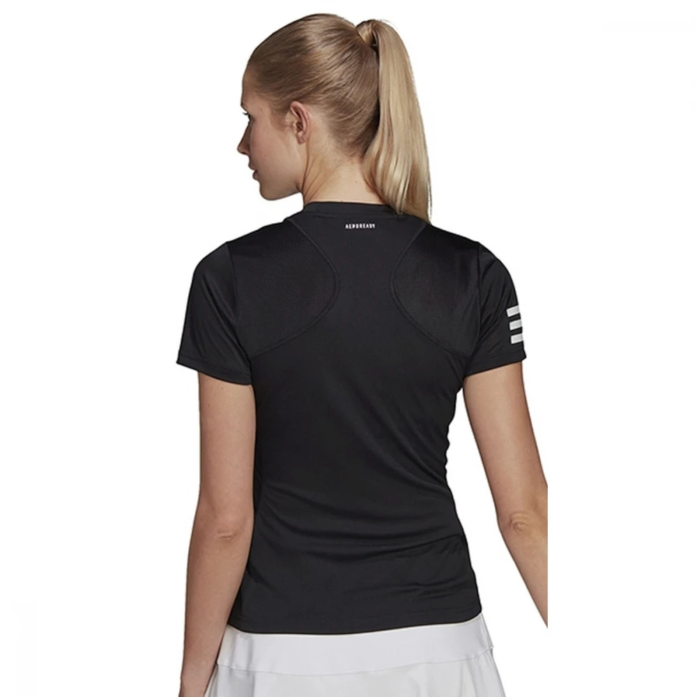 Adidas Women’s Standard Club Tennis Tee (Black/White) - Image 3