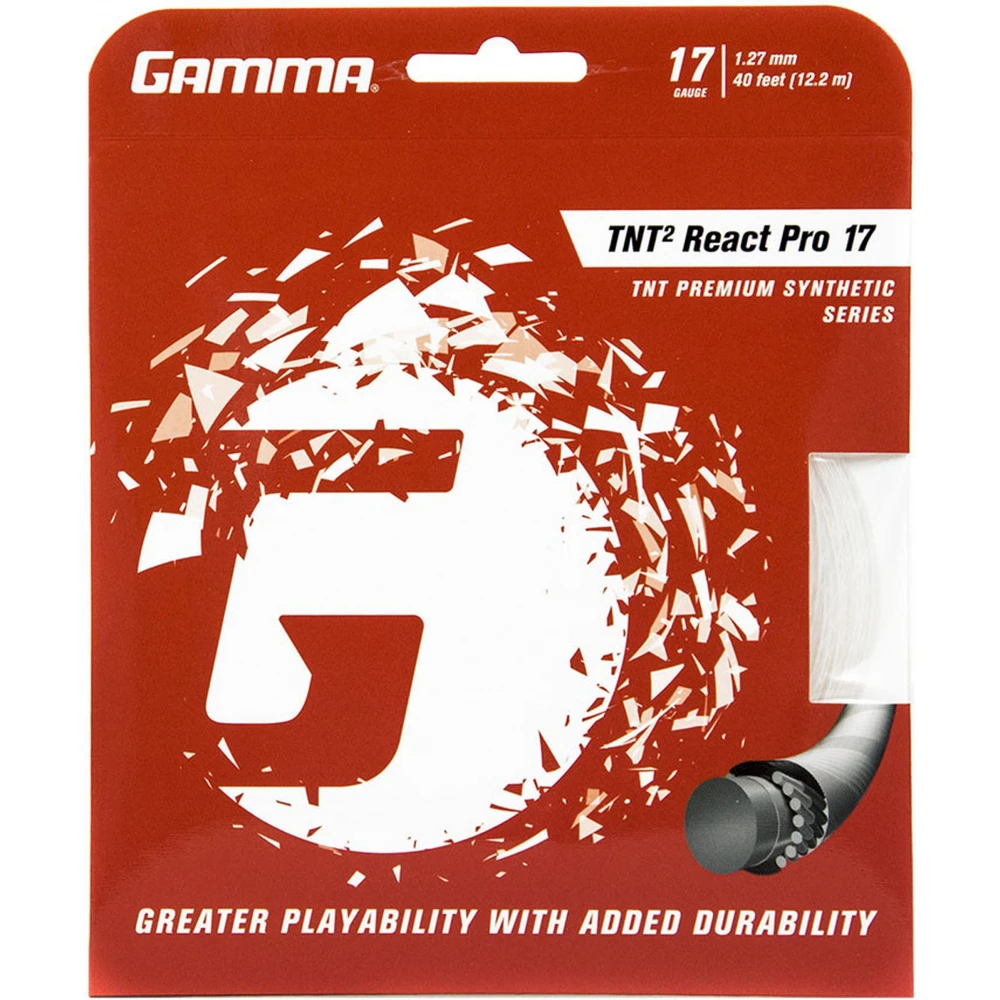 Gamma TNT2 React Pro 17g Tennis String (Set)