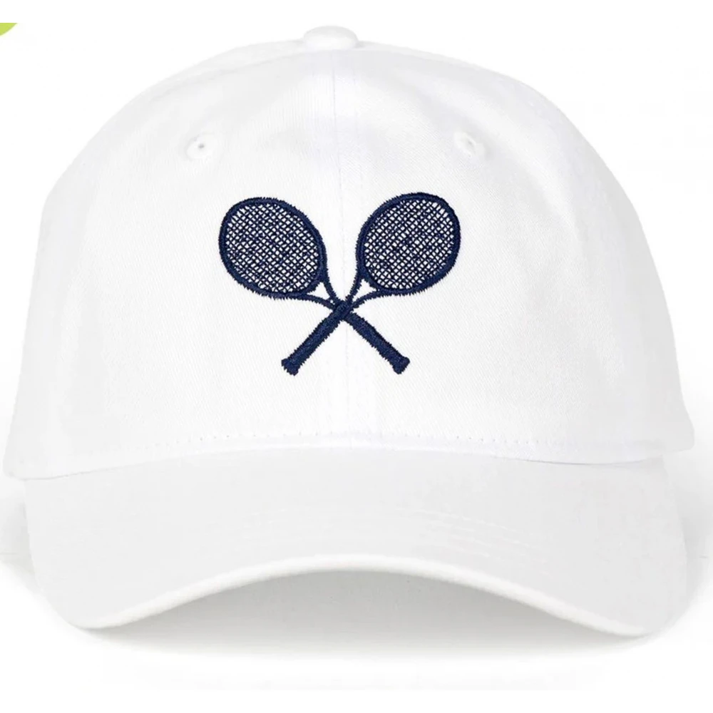 Ame & Lulu Heads Up Hat (Crossed Racquets White)