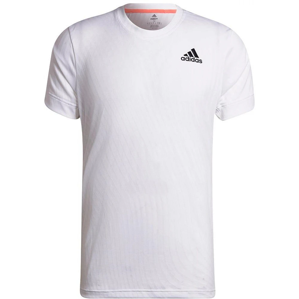 Adidas Men’s Freelift Short Sleeve Tennis Tee (White) 1 Adidas Men’s Freelift Short Sleeve Tennis Tee (White)