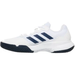 Adidas Men’s GameCourt 2 Tennis Shoes (Cloud White/Team Navy Blue/Cloud White) -Sports Gear HQ8809 Adidas Mens GameCourt 2 Tennis Shoes Cloud WhiteTeam Navy BlueCloud White b 1000 1000