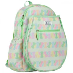 Ame & Lulu Junior Love Tennis Backpack (Cotton Candy) -Sports Gear JLTBP263 ameandlulu jr love tennis backpack cotton candy side1 1000 1000