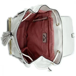 NiceAces Women’s SARA Handmade Vegan Leather Tennis Backpack (White) -Sports Gear SRBPWHT Nice Aces Womens SARA Tennis Backpack White c 1000 1000