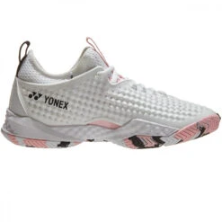 Yonex Women’s FusionRev 4 Tennis Shoes (White/Pink)