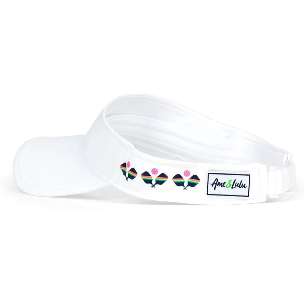 Ame & Lulu Head In The Game Pickleball Visor (Rainbow Paddles) - Image 2