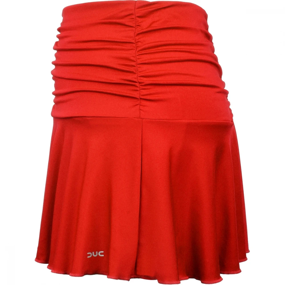 Kourtney Women’s Ruched / Flounce Tennis Skort (Red) - Image 2