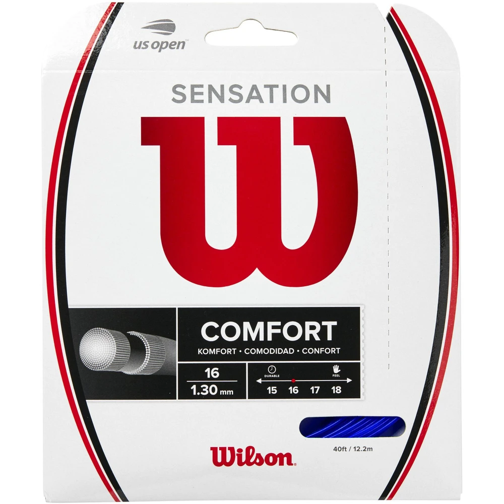 Wilson Sensation 16g Blue Tennis String (Set)