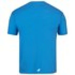 Babolat Boy’s Exercise Tennis Training Tee (Aster Blue/Heather) -Sports Gear babolat exercise logo boys blue aster back 1000 1000