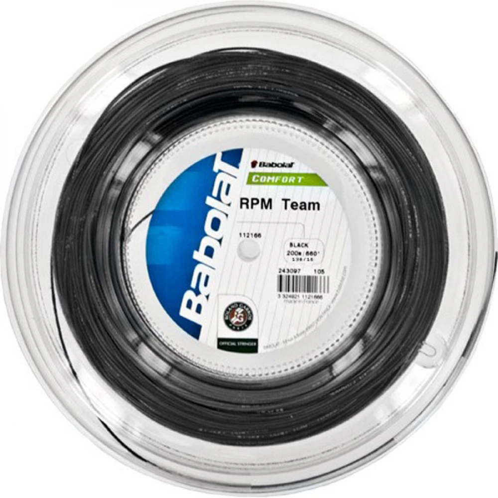 Babolat RPM Team 16g Black Tennis String (Reel) 1 Babolat RPM Team 16g Black Tennis String (Reel)