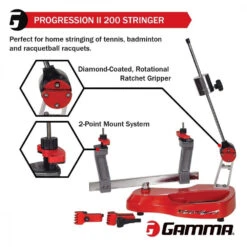 GAMMA Progression II 200 Tennis Stringing Machine -Sports Gear gamma progression ii 200 tennis stringing machine MG20011 image2 1000 1000